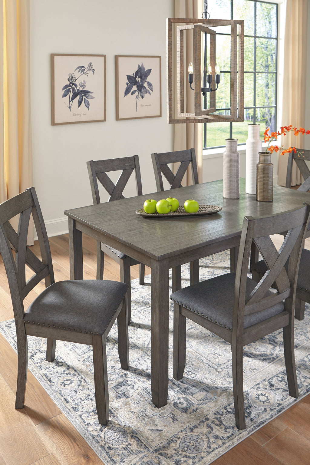 Caitbrook Gray Dining Room Set (Set of 7)