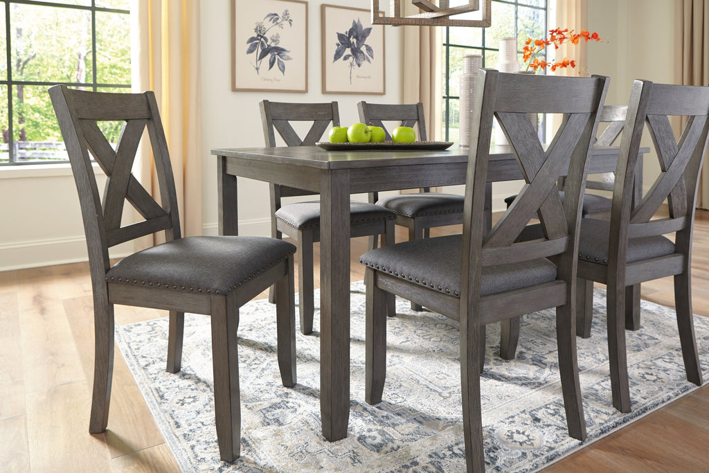Caitbrook Gray Dining Room Set (Set of 7)