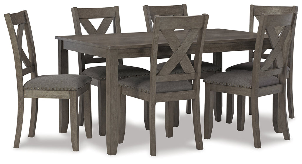 Caitbrook Gray Dining Room Set (Set of 7)