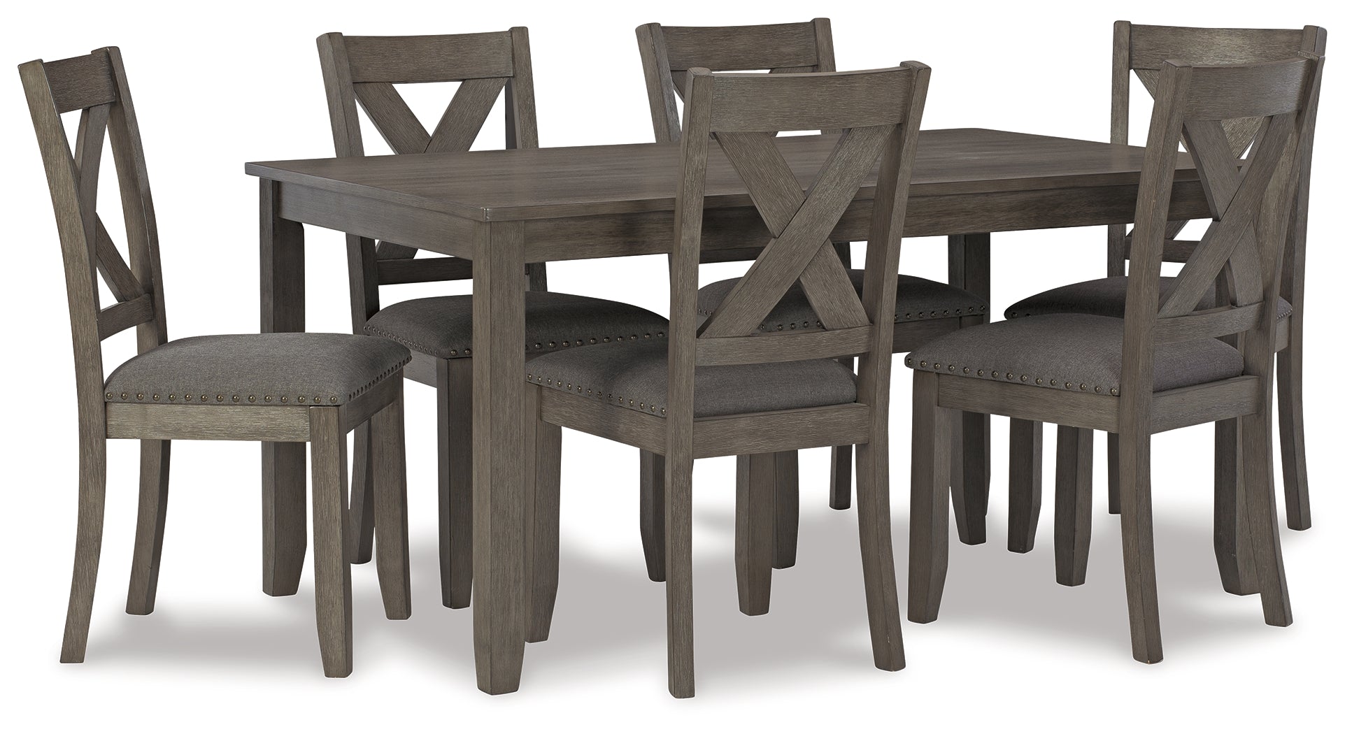 Caitbrook Gray Dining Room Set (Set of 7)