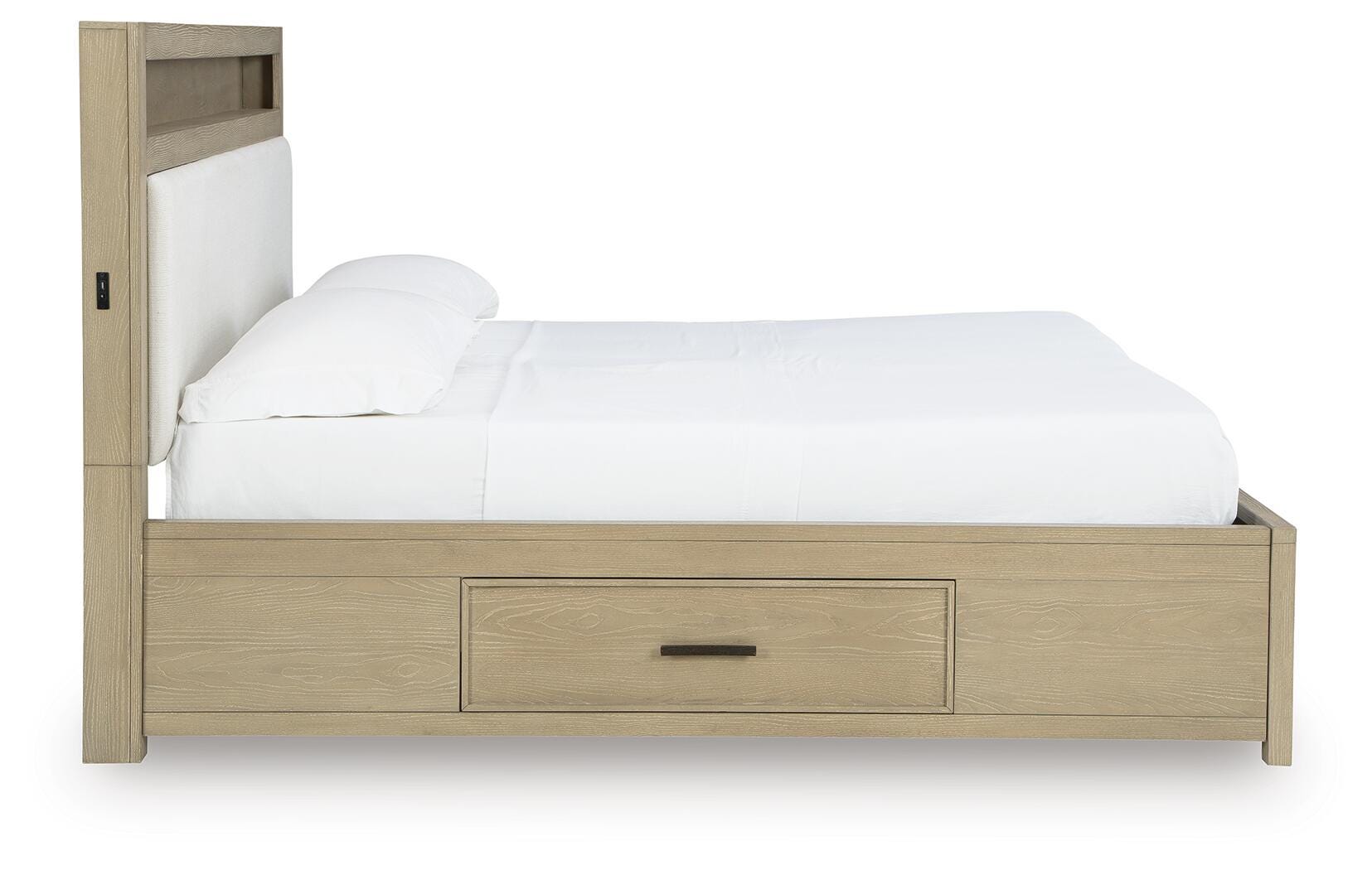Calmoro Gray California King Bookcase Bed