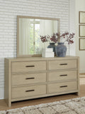 Calmoro Gray Dresser and Mirror