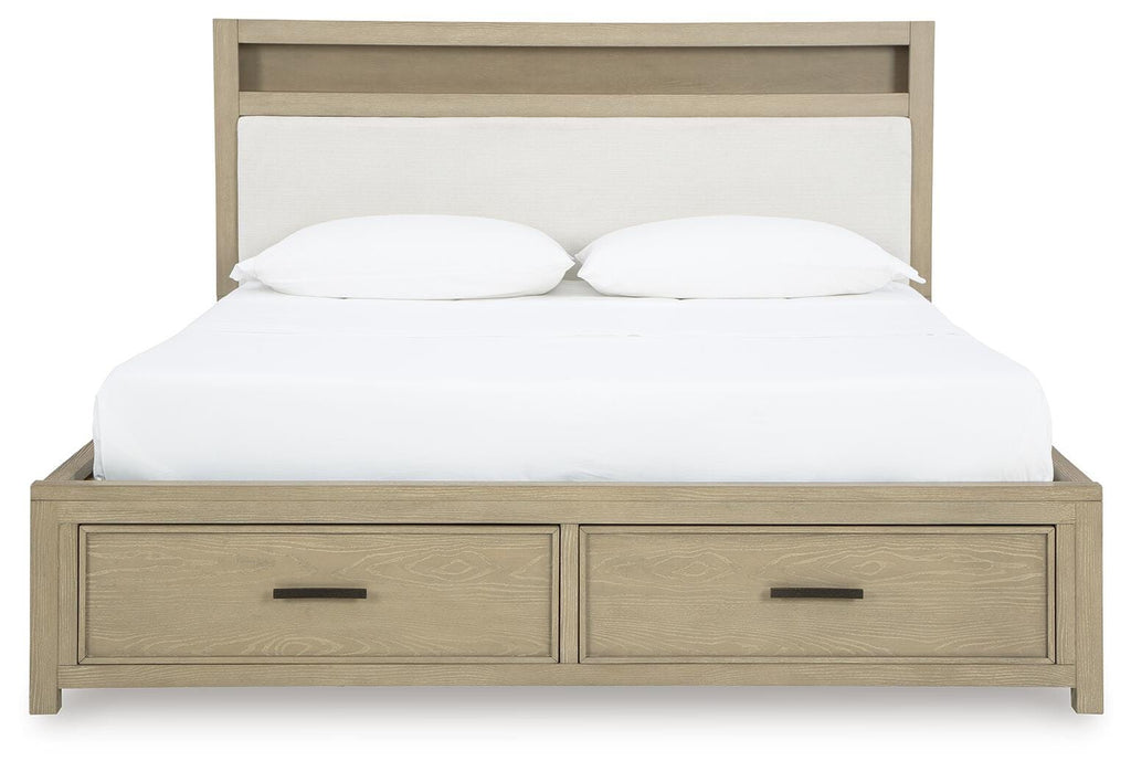 Calmoro Gray King Bookcase Bed