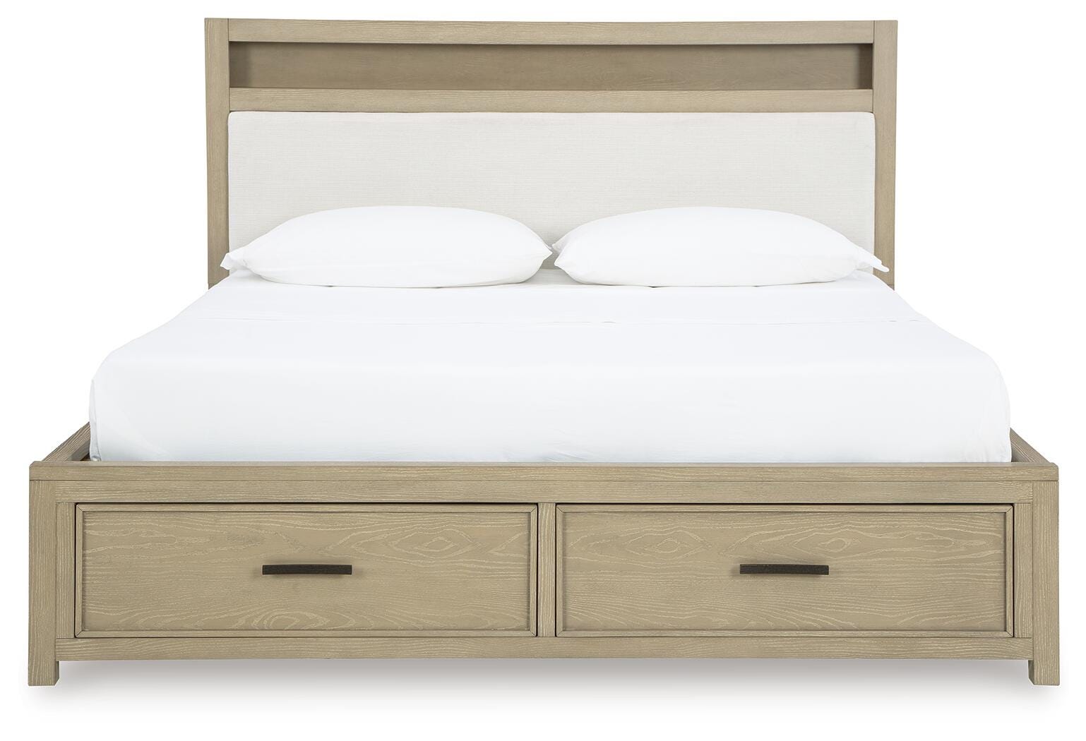 Calmoro Gray Queen Bookcase Bed