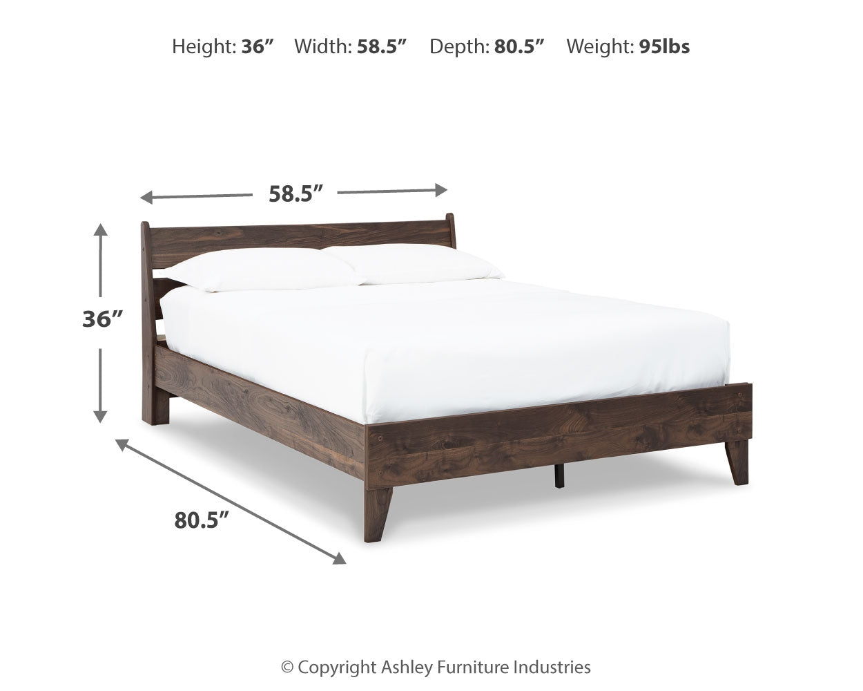 Calverson Mocha Full Panel Platform Bed