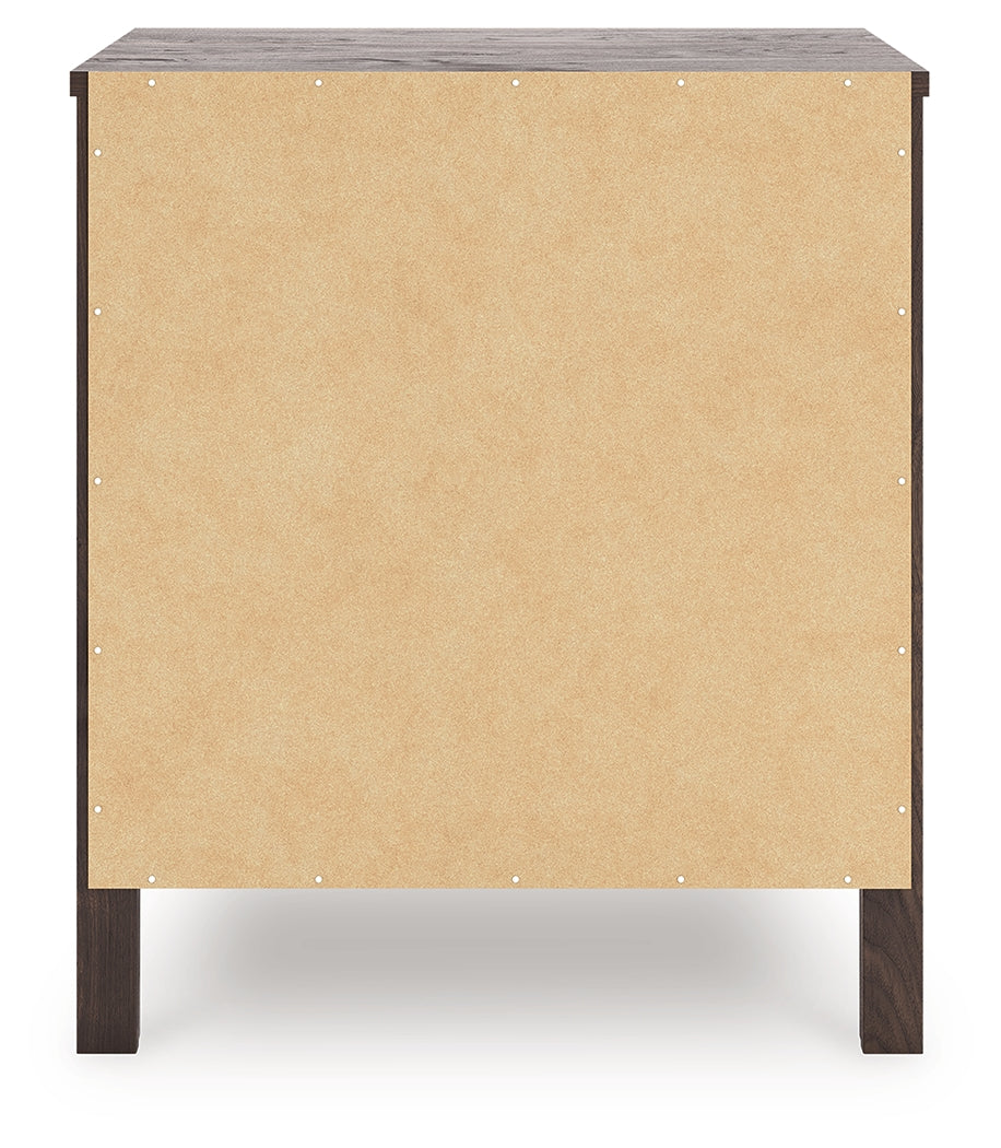 Calverson Mocha Two Drawer Night Stand