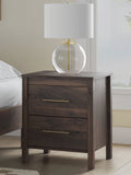 Calverson Mocha Two Drawer Night Stand