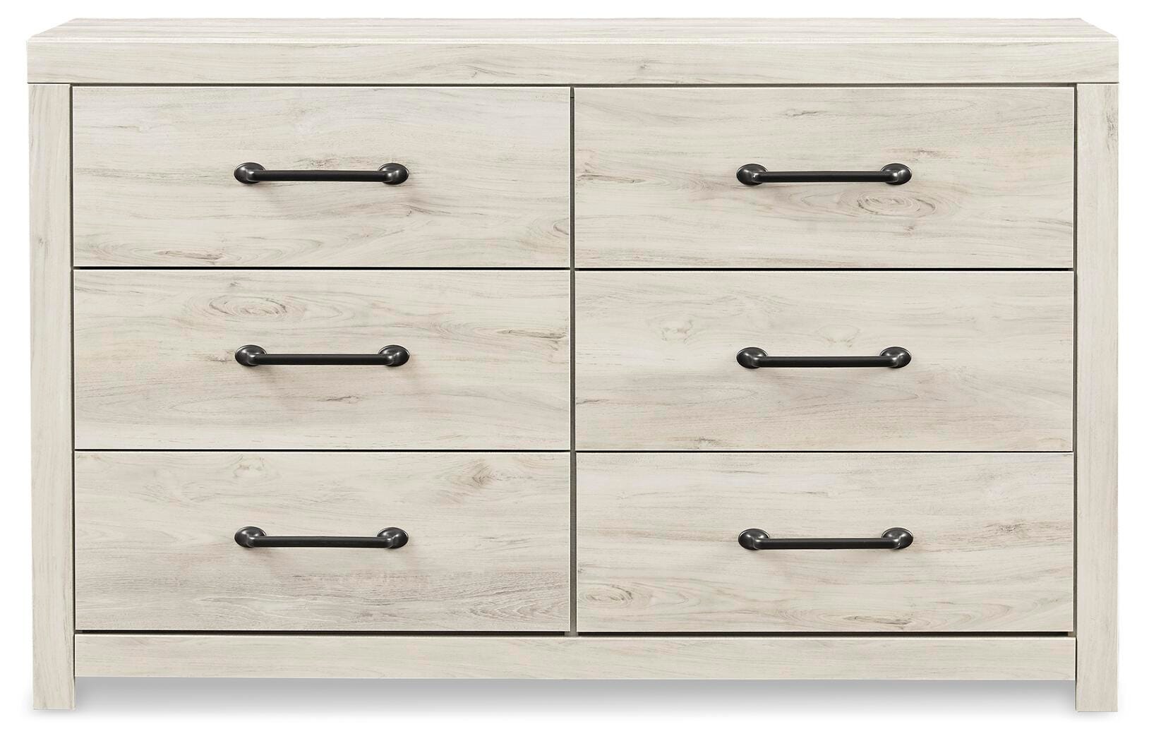 Cambeck Brown/Whitewash King Panel Storage Bed, Dresser and Nightstand