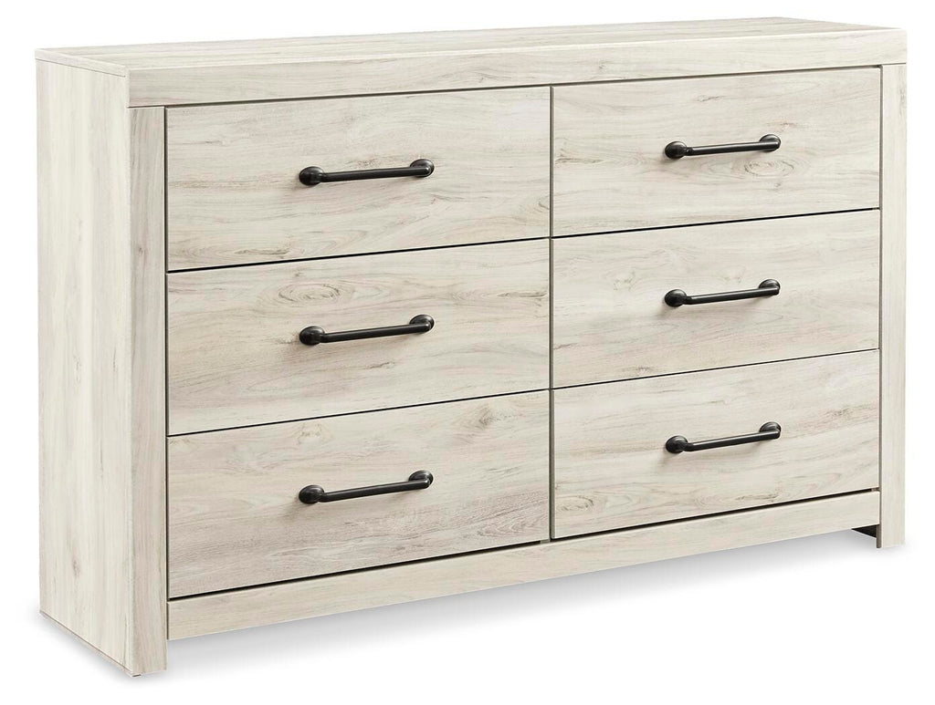 Cambeck Brown/Whitewash King Panel Storage Bed, Dresser and Nightstand