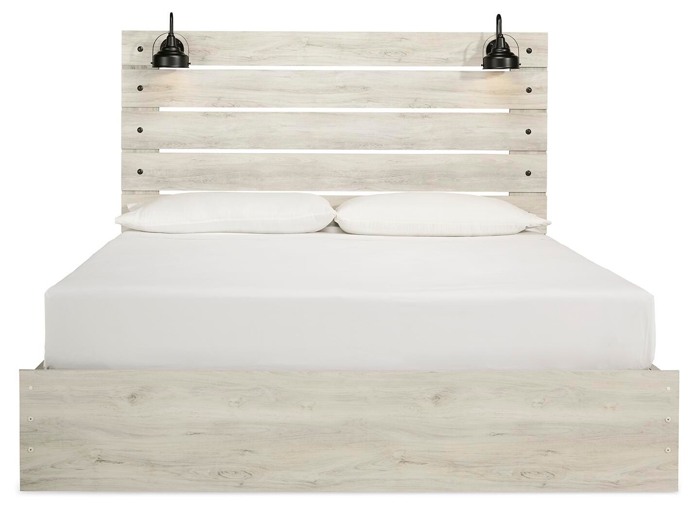 Cambeck Brown/Whitewash King Panel Storage Bed, Dresser and Nightstand