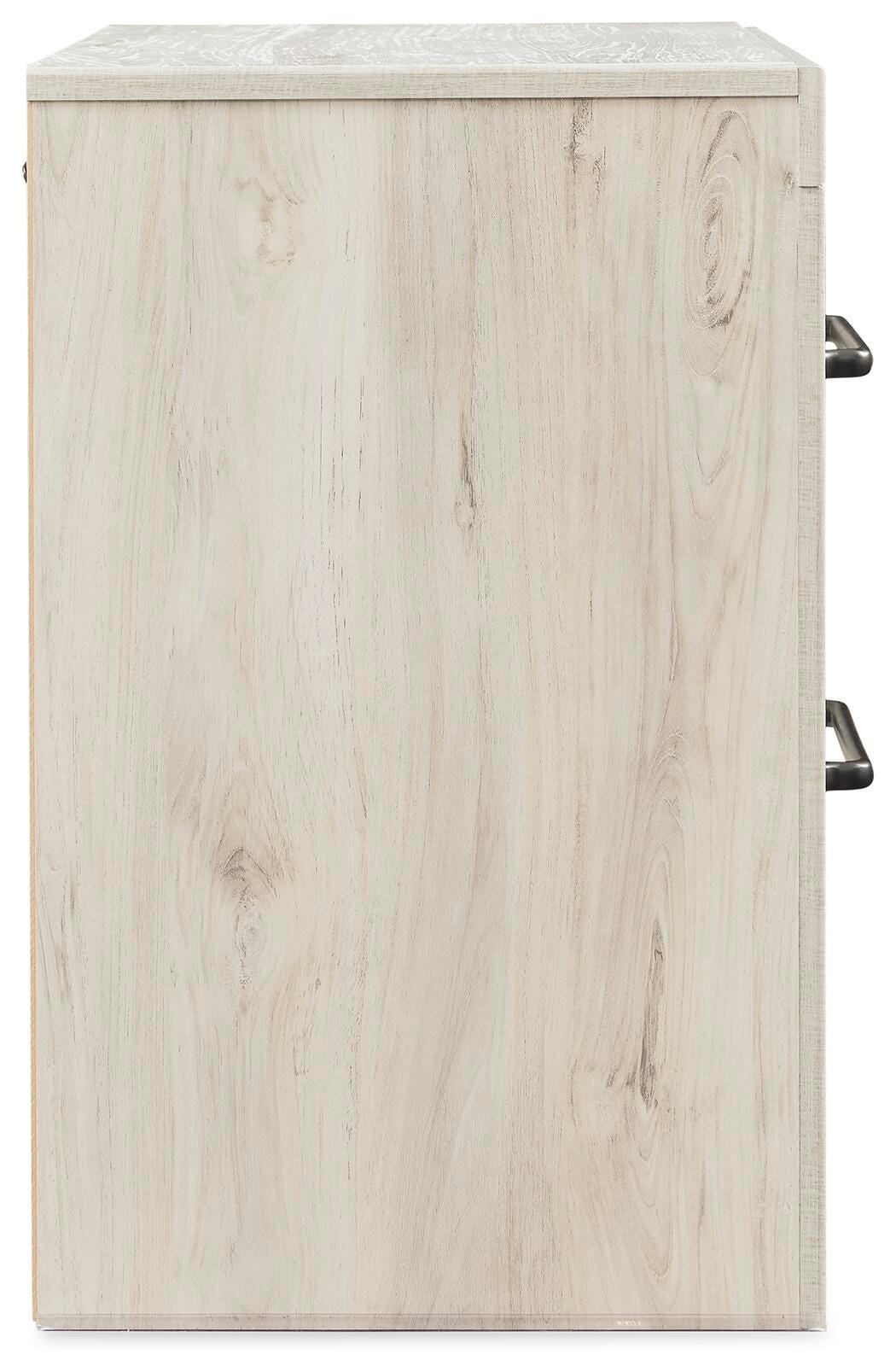 Cambeck Brown/Whitewash King Panel Storage Bed, Dresser and Nightstand
