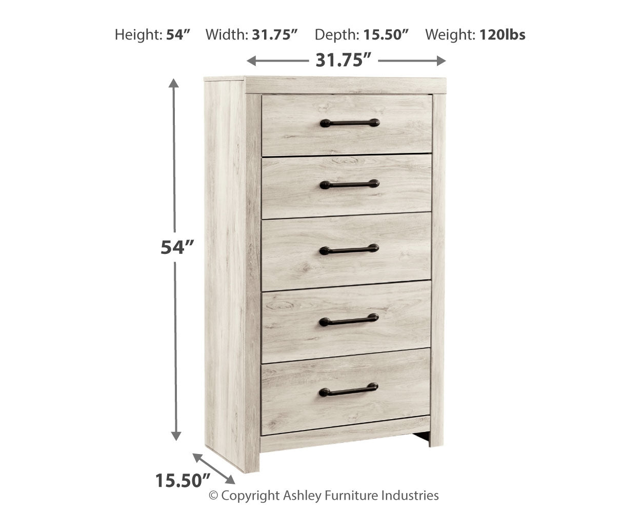 Cambeck Whitewash Chest of Drawers