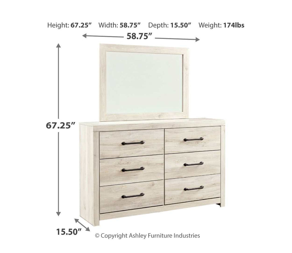 Cambeck Whitewash Dresser & Mirror