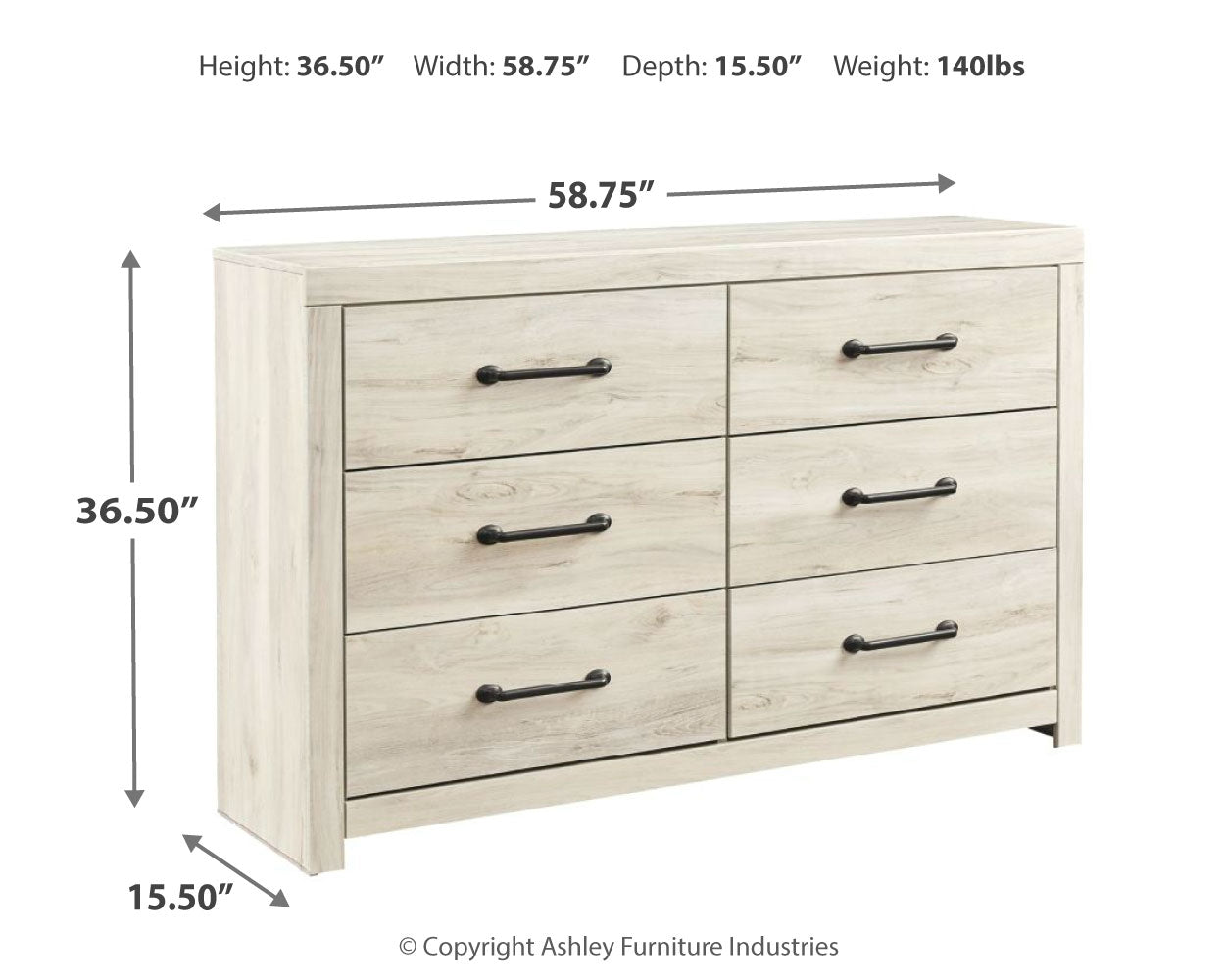Cambeck Whitewash Dresser