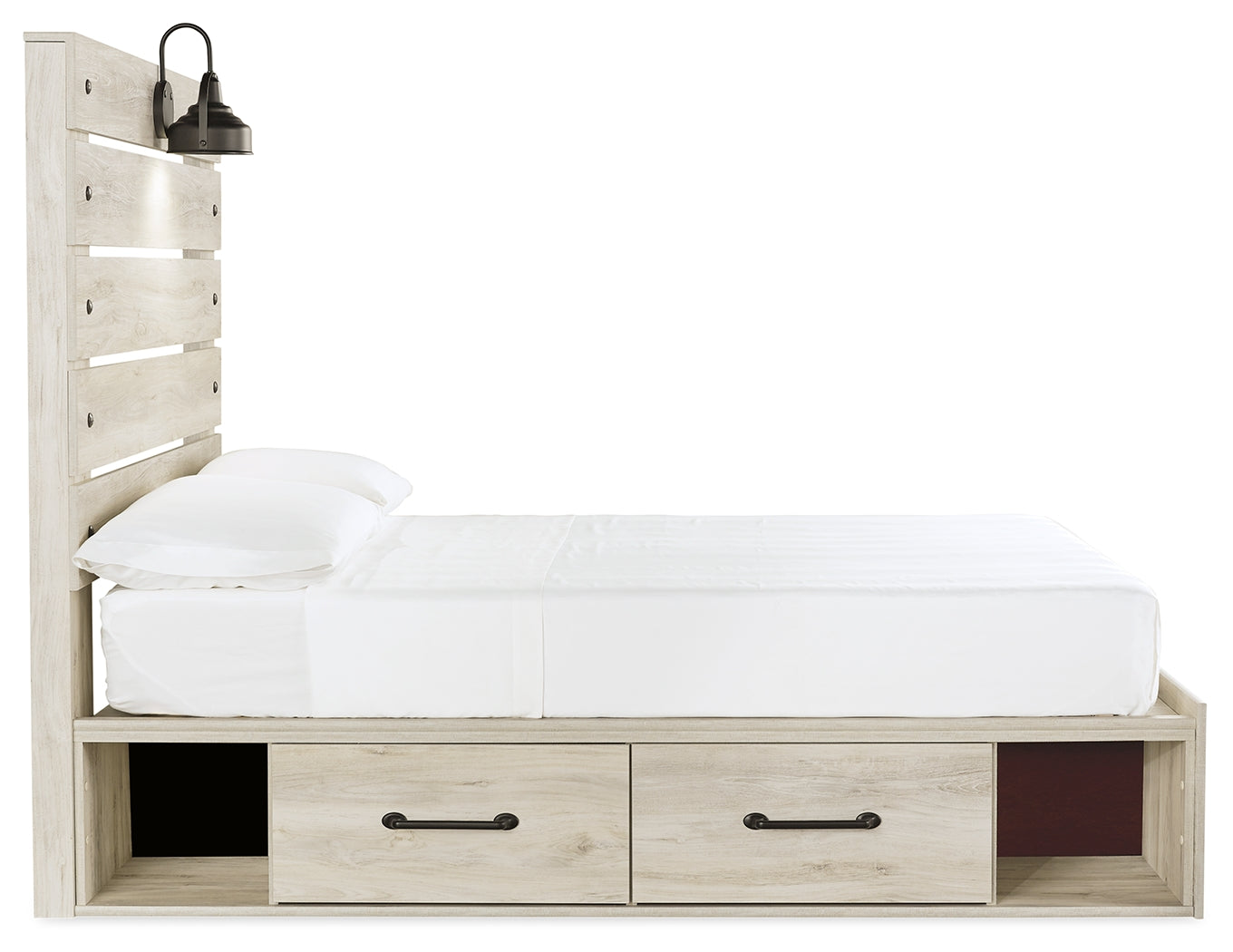 Cambeck Whitewash Full Panel Bed, Dresser, Chest and Nightstand