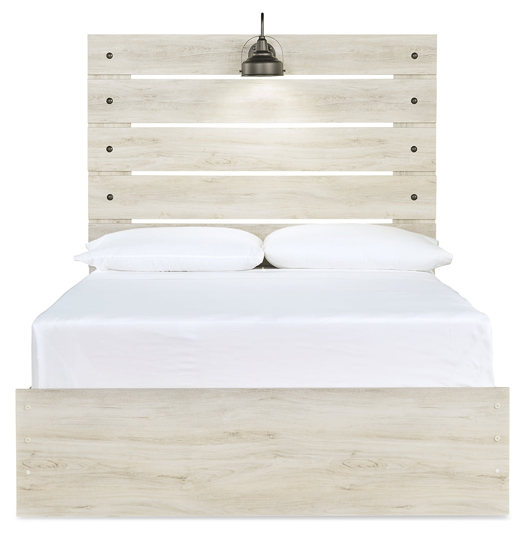 Cambeck Whitewash Full Panel Bed, Dresser and Mirror
