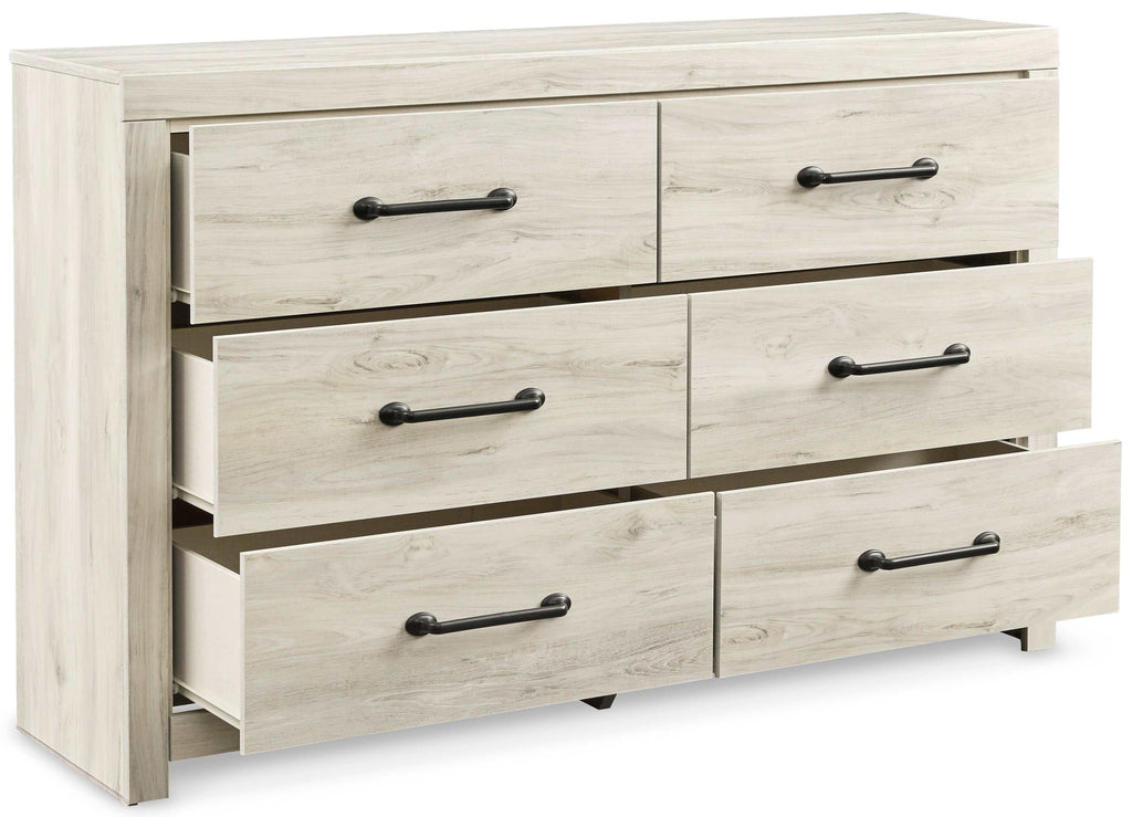 Cambeck Whitewash Full Panel Bedroom Set w/ 4 Storage Drawers