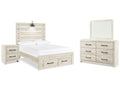 Cambeck Whitewash Full Panel Bedroom Set