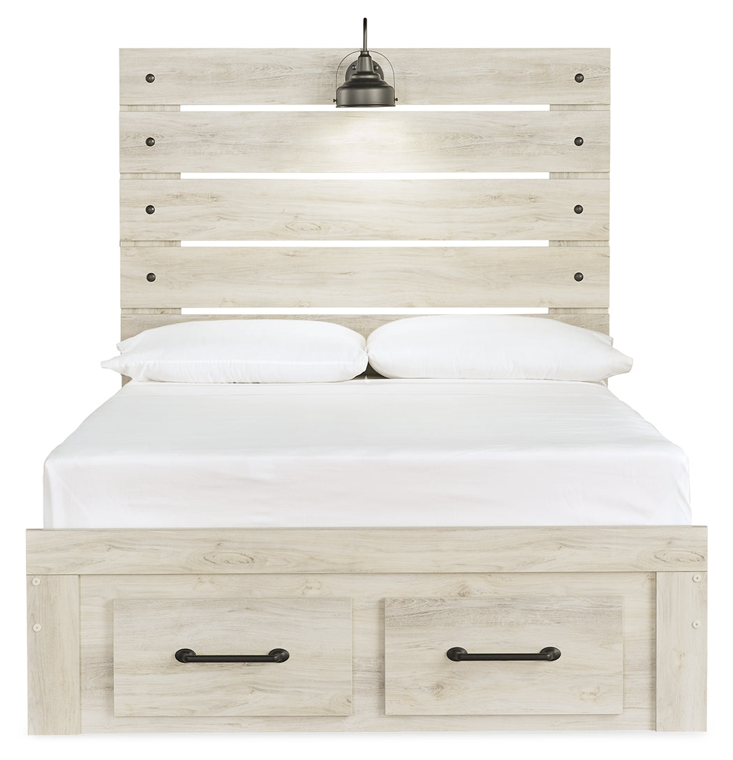Cambeck Whitewash Full Panel Bedroom Set