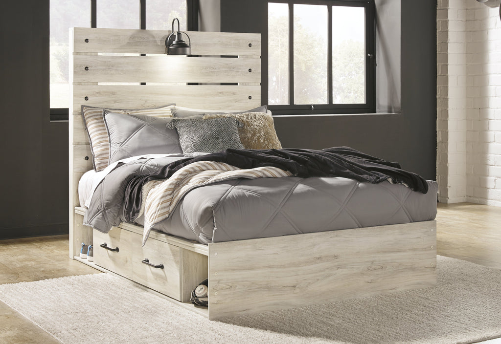 Cambeck Whitewash Full Panel Bedroom Set