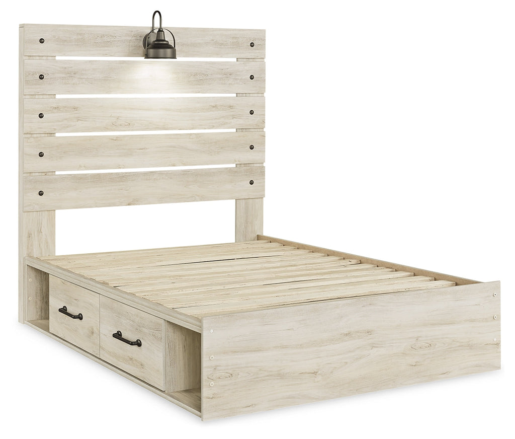 Cambeck Whitewash Full Panel Storage Bedroom Set