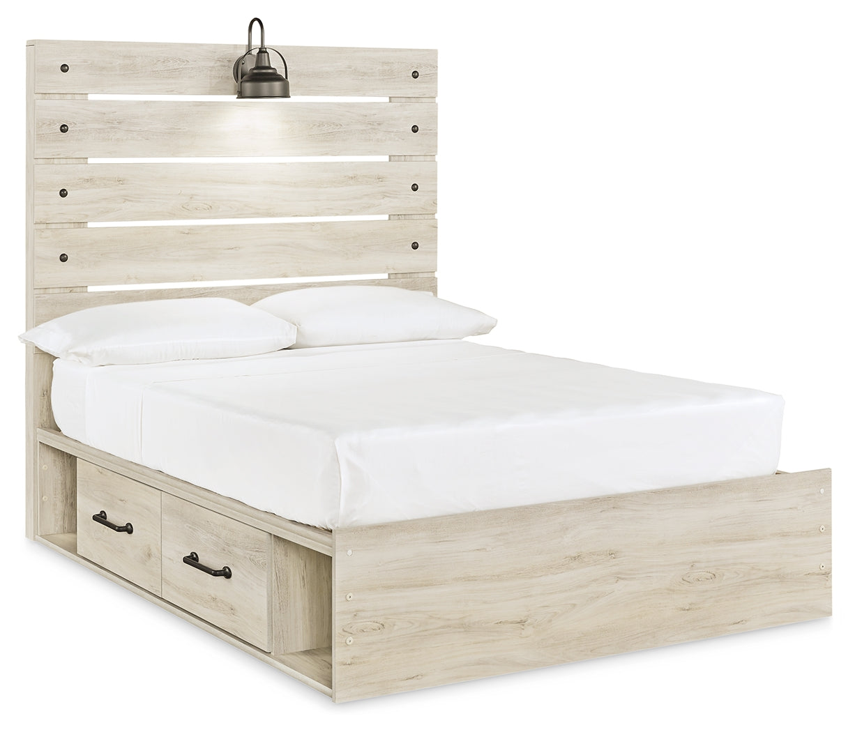 Cambeck Whitewash Full Panel Storage Bedroom Set