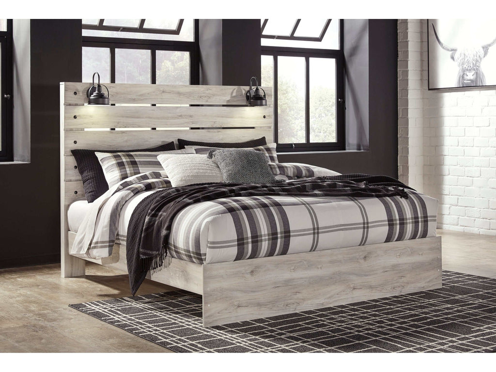 Cambeck Whitewash King Panel Bed