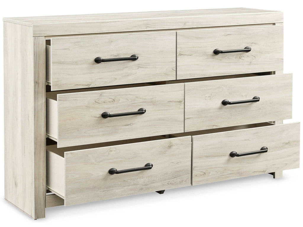 Cambeck Whitewash King Panel Bedroom Set w/ 2 Storage Drawers