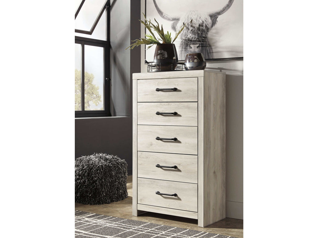 Cambeck Whitewash King Panel Bedroom Set w/ 2 Storage Drawers