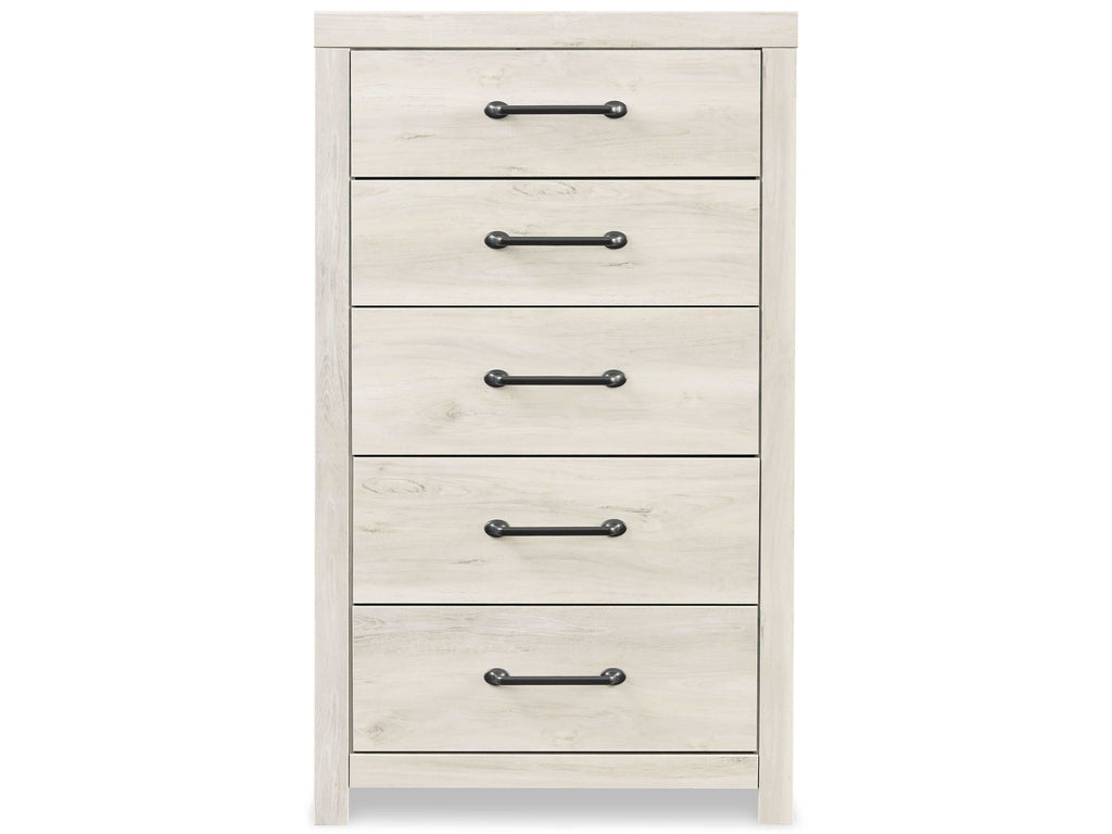 Cambeck Whitewash King Panel Bedroom Set w/ 2 Storage Drawers
