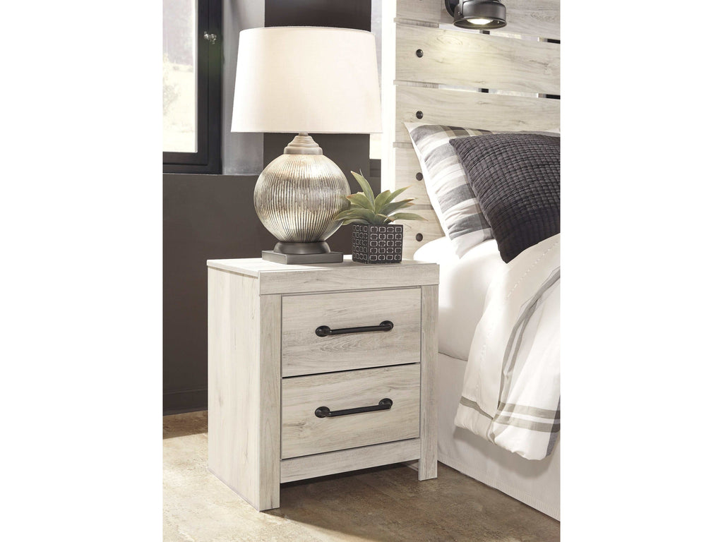 Cambeck Whitewash King Panel Bedroom Set w/ 2 Storage Drawers