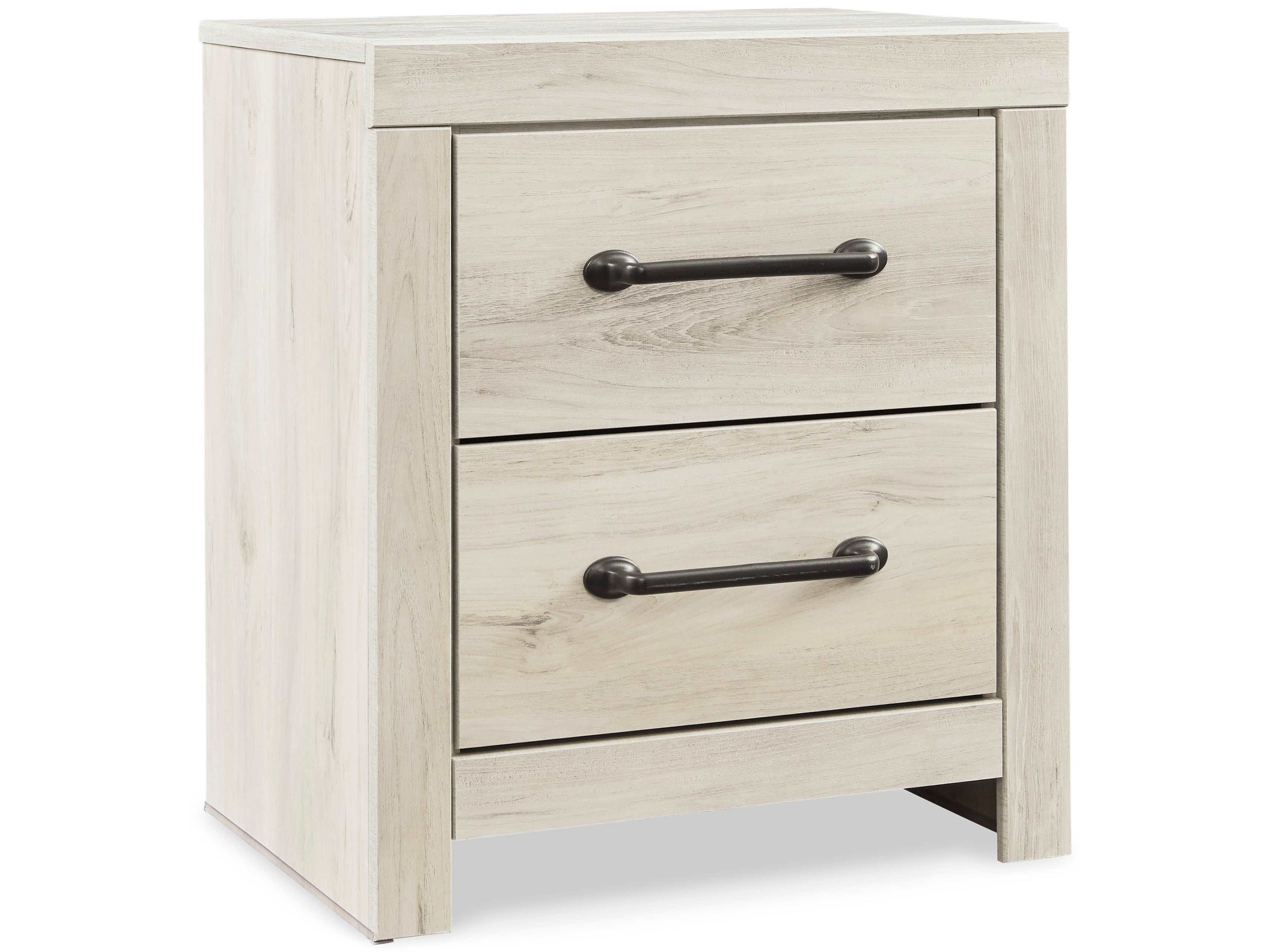 Cambeck Whitewash King Panel Bedroom Set w/ 2 Storage Drawers