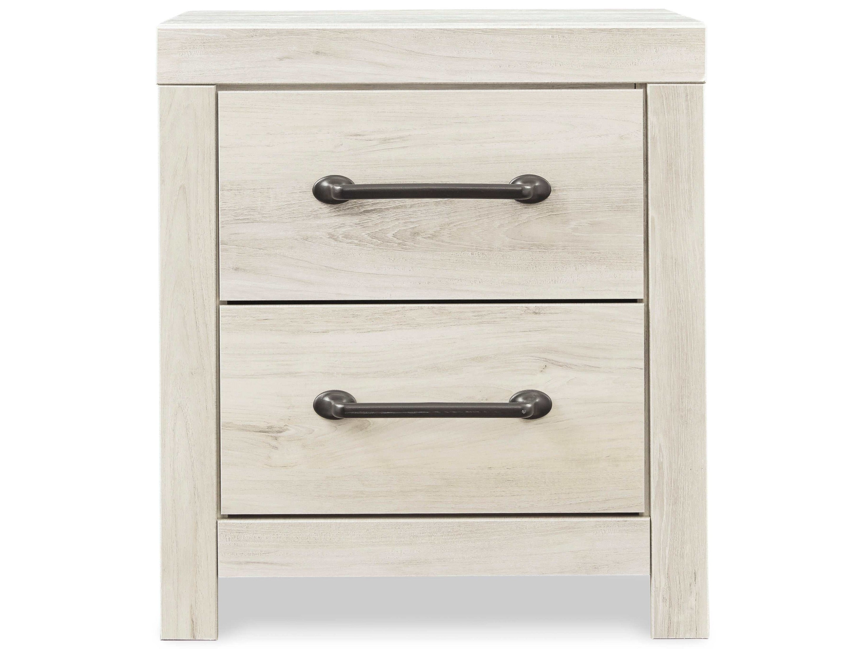 Cambeck Whitewash King Panel Bedroom Set w/ 2 Storage Drawers