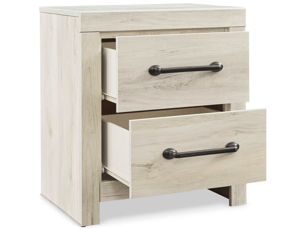 Cambeck Whitewash King Panel Bedroom Set w/ 2 Storage Drawers