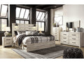 Cambeck Whitewash King Panel Bedroom Set w/ 2 Storage Drawers