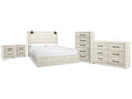 Cambeck Whitewash King Panel Bedroom Set