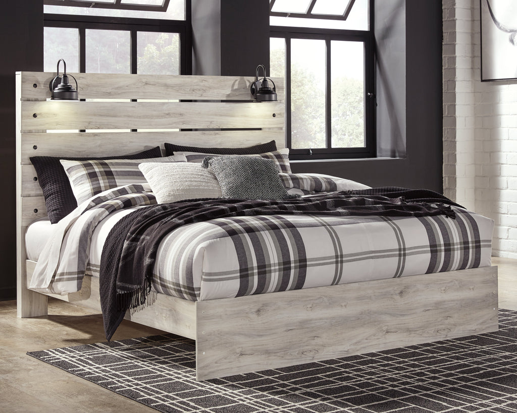 Cambeck Whitewash King Panel Bedroom Set