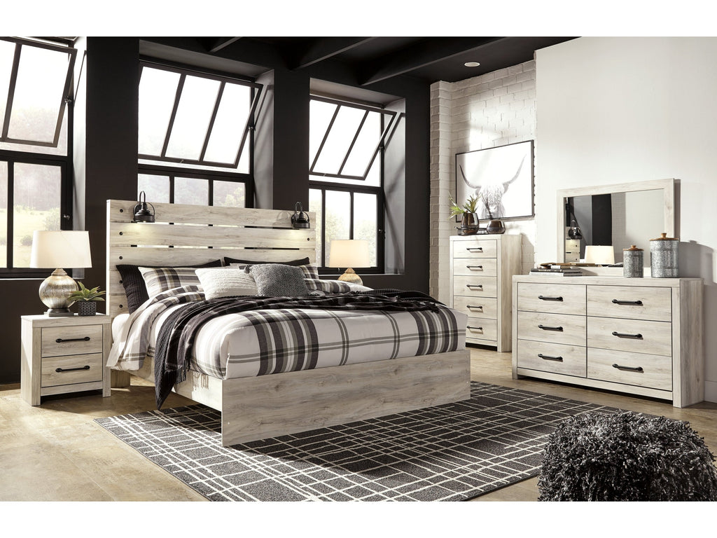 Cambeck Whitewash King Panel Bedroom Set