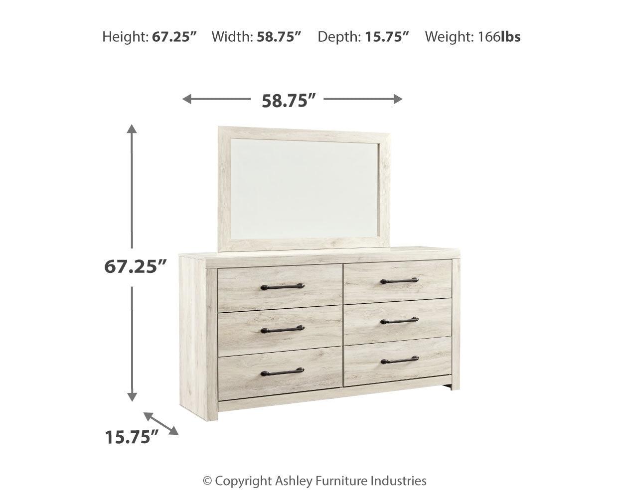 Cambeck Whitewash King Panel Bedroom Set