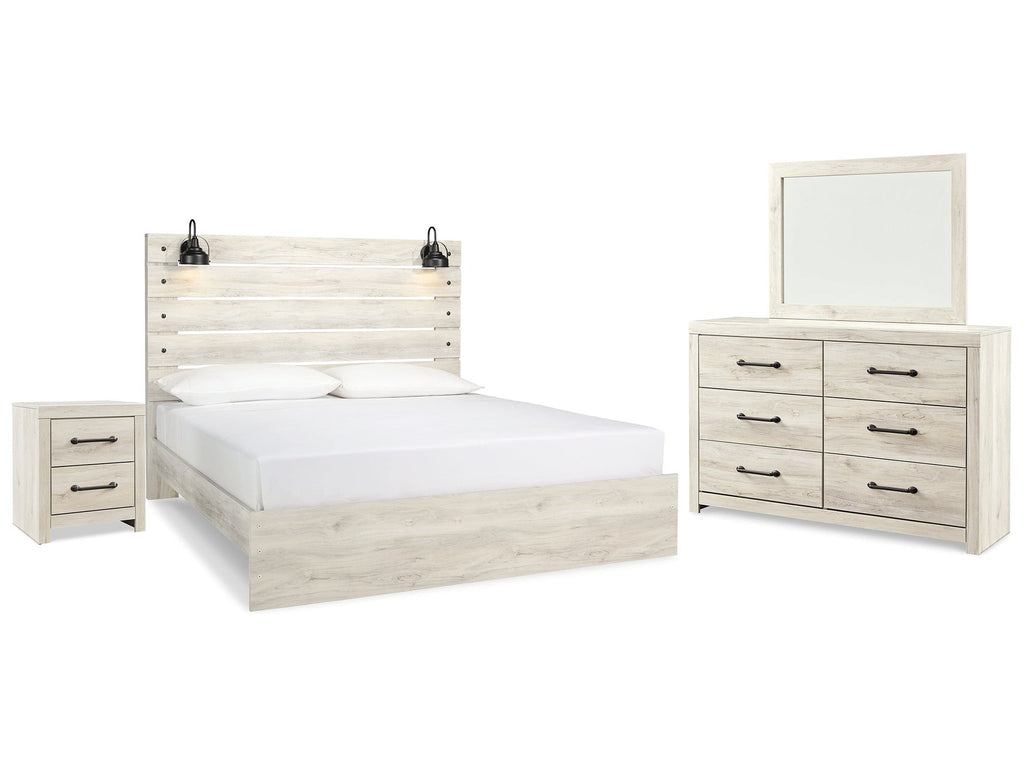 Cambeck Whitewash King Panel Bedroom Set