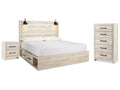 Cambeck Whitewash King Panel Bedroom Set