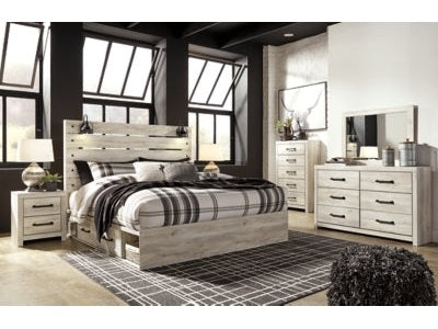 Cambeck Whitewash King Panel Bedroom Set