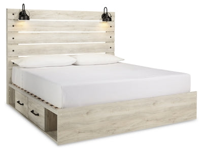 Cambeck Whitewash King Panel Bedroom Set