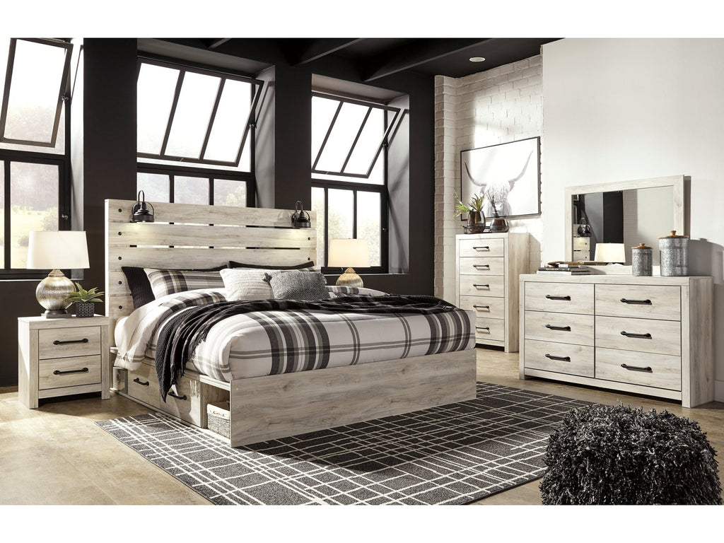 Cambeck Whitewash King Panel Bedroom Set