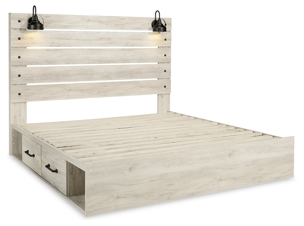 Cambeck Whitewash King Panel Bedroom Set
