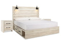 Cambeck Whitewash King Panel Bedroom Set
