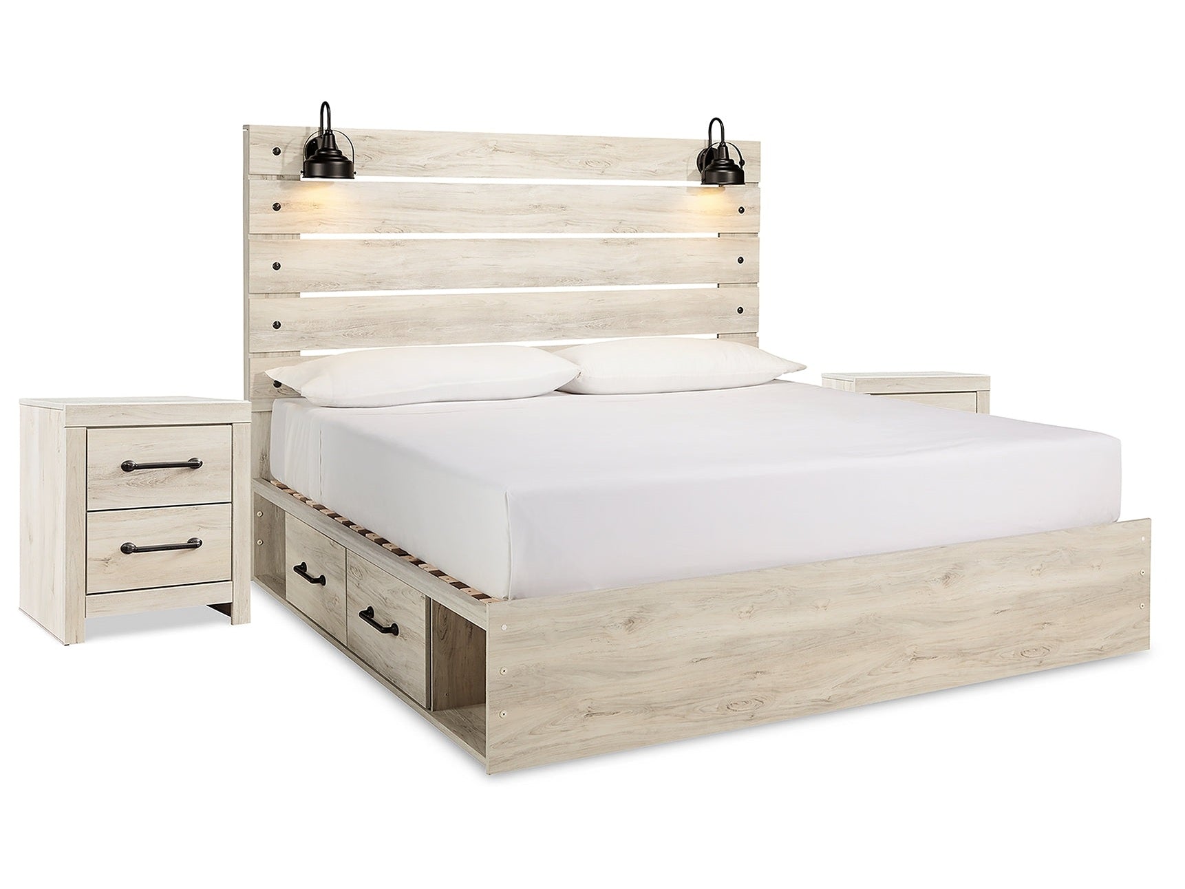 Cambeck Whitewash King Panel Bedroom Set