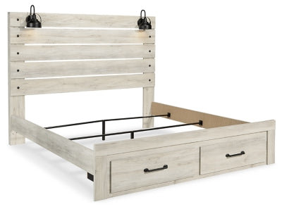 Cambeck Whitewash King Panel Storage Bedroom Set