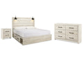 Cambeck Whitewash King Panel Storage Bedroom Set
