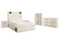 Cambeck Whitewash King Storage Bedroom Set